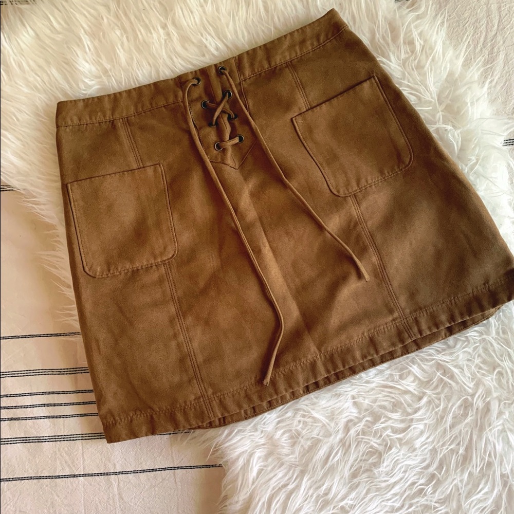 Hollister Suede High Waisted Skirt